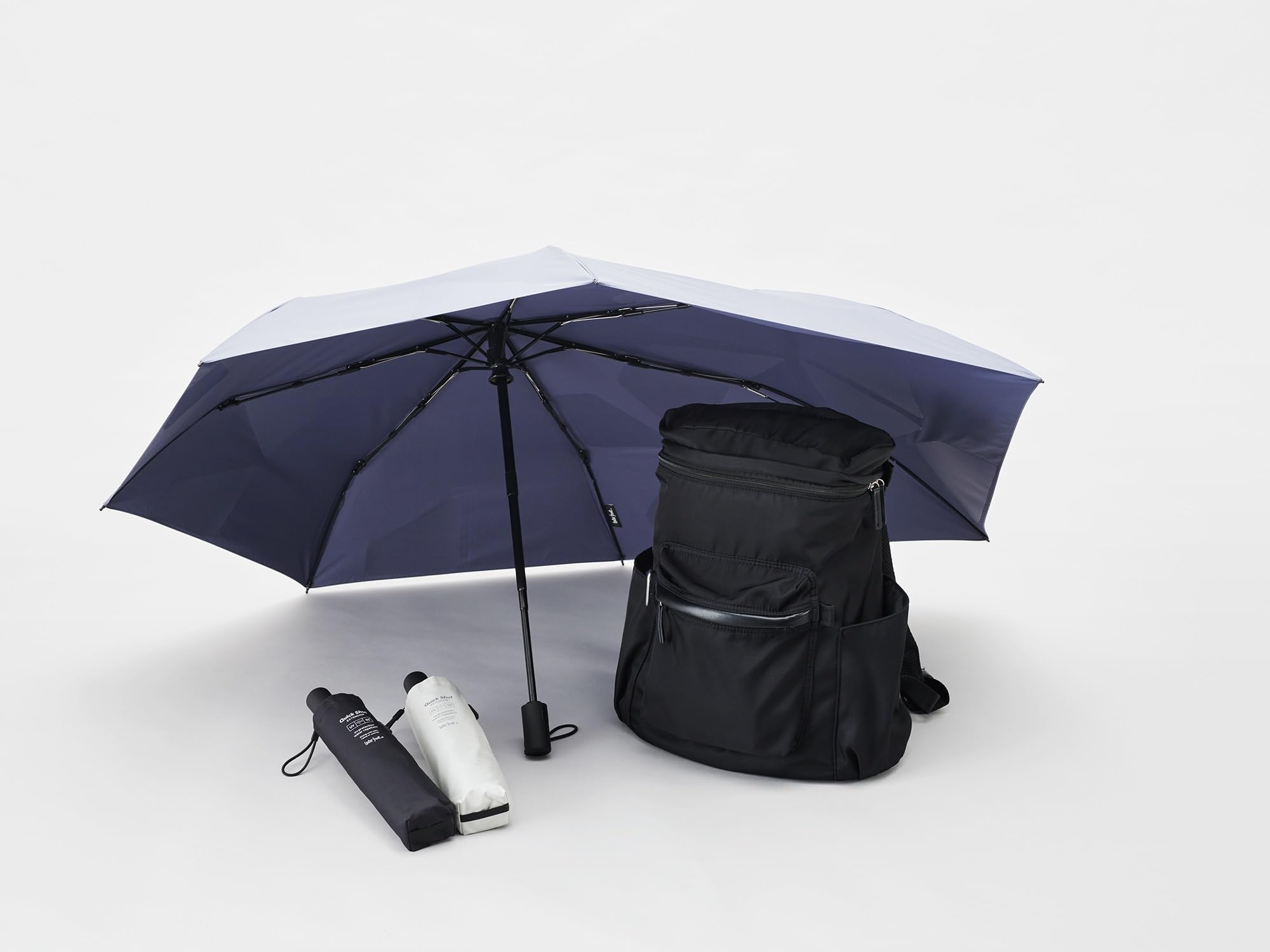 Amazon.co.jp: Waterfront 折りたたみ傘 雨傘 ブラック 短部55cm 長部